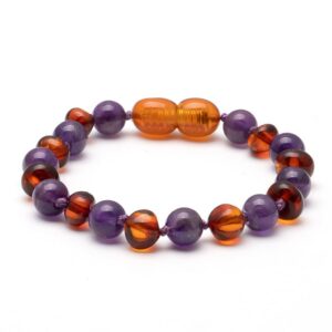 Barnsteen armband amethist