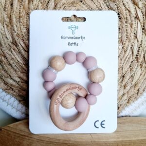 Bijtring rammelaartje roze
